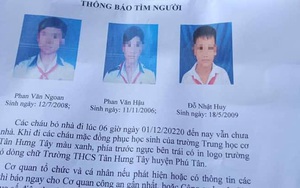 Ba bé trai từ 11-14 tuổi đạp xe hơn 300km lên TP HCM tìm cha mẹ