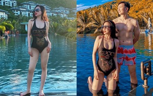 Vợ MC Thành Trung khoe vóc dáng gợi cảm sau 6 tháng sinh con
