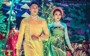 Cầu thủ bóng rổ làm vedette trong show áo dài của NTK Nhật Dũng