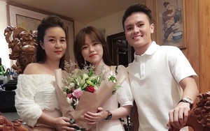 Hết "dính như sam" ở Đà Nẵng, Huỳnh Anh lại cùng Quang Hải dự tiệc mừng sinh nhật mẹ nuôi cực tình cảm