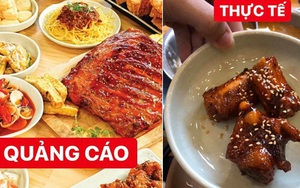 Hí hửng đi ăn ở quán lẩu được review rầm rộ trên mạng, cô gái suýt khóc vì quảng cáo có sườn tảng hấp dẫn nhưng thực tế lại là 3 miếng sườn còi "ôm nhau co ro"