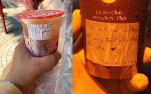 Nhận ly trà giữa đêm khuya, người gác chốt cách ly bất ngờ đọc được lời nhắn của chủ quán