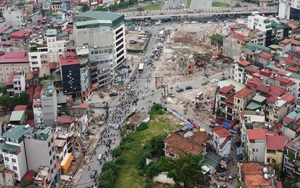 Hà Nội: Mục sở thị đường trên cao đoạn Ngã Tư Vọng - Cầu Vĩnh Tuy dần hình thành