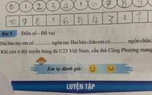 Toán lớp 1 hỏi: 'Công Phượng mặc áo số mấy khi ở đội U23 Việt Nam', dân tình chỉ ra điểm bất thường khiến không ai có thể tìm ra đáp án đúng