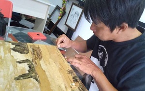 Biến vỏ tràm, bẹ chuối, vải cũ thành tranh độc lạ giá tiền triệu