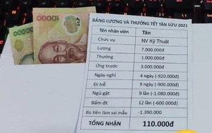 Thực hư phong bì tiền của thanh niên tên 'Tân' nổi rần rần khắp MXH, Tết đến nơi mà cả lương và thưởng chỉ có... 110.000 đồng