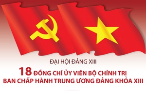 18 đồng chí Ủy viên Bộ Chính trị Ban Chấp hành Trung ương Đảng khóa XIII