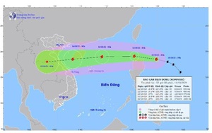 Bão Kompasu giật cấp 11, dự kiến vào Biển Đông trong 24 giờ tới