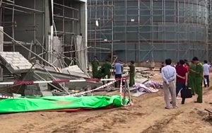 4 công nhân dựng nhà xưởng rơi xuống đất, một người tử vong