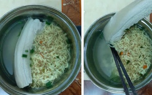 Nhờ vợ nấu mì, chồng mếu máo khi thấy nguyên miếng thịt “bự tổ chảng” trong nồi, dân mạng đoán ngay ra “thuyết âm mưu”