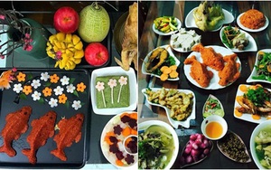 Những mâm cỗ cúng ông Công ông Táo tươm tất, chị em khỏi vắt óc nghĩ món ngon