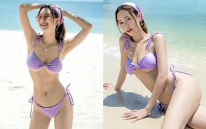 Á hậu Hà Thu diện bikini khoe sắc vóc tuổi 29