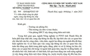 Sau phát ngôn "sốc" của Chi cục trưởng, Giám đốc Sở NN-PTNT ra văn bản chấn chỉnh