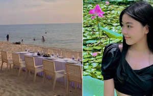 Lọ Lem - ái nữ nhà MC Quyền Linh đón sinh nhật tuổi 16 ở Phú Quốc, nhìn bàn tiệc trên bãi biển là biết xịn cỡ nào