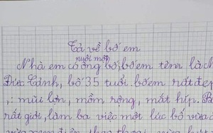 Bài văn 'nhà em có nuôi một ông bố đẹp trai, mũi lợn, mồm rộng, mắt híp' khiến dân mạng cười nắc nẻ, đỉnh nhất là câu bố hay nói với mẹ
