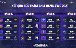 Kết quả bốc thăm AWC 2021: Team Flash của Việt Nam rơi vào bảng tử thần