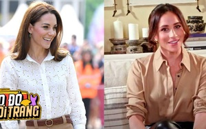 ''Trùm rắc rối'' Meghan khó mà sang chảnh như công nương Kate được, nhìn cách mặc sơ mi là biết!