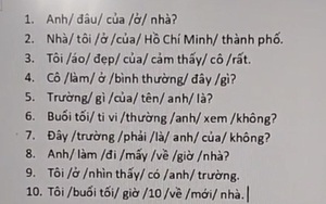 Bài tập hoàn thành câu Tiếng Việt của du học sinh, đọc xong đến người Việt cũng phải trầm cảm vì độ lắt léo