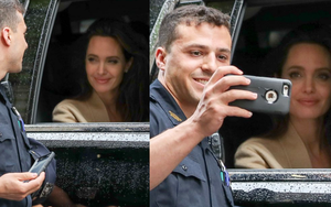 Angelina Jolie bị cảnh sát “ới”, dân tình không cần biết lý do mà chỉ ngẩn ngơ ngắm gương mặt đẹp như tranh lấp ló trong xe
