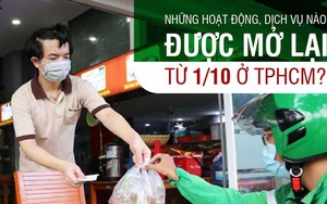 Những hoạt động, dịch vụ nào được mở lại từ 1/10 ở TPHCM?