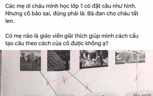 Đáp án bài tập tiếng Việt lớp 1 của giáo viên khiến phụ huynh hoang mang