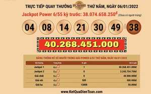 Đầu năm 2022, một vé Vietlott trúng thưởng 40,2 tỉ đồng