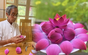 Người phục chế hoa sen giấy Thanh Tiên: "Nét đẹp trên từng chi tiết nhỏ"