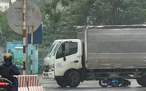 Thót tim với pha lọt gầm xe tải tốc độ cao