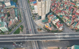 Cận cảnh đường vành đai 2 trên cao đoạn Ngã Tư Vọng - Vĩnh Tuy sắp hoàn thành