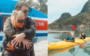 Christina Aguilera hé lộ sinh nhật đặc biệt ở Việt Nam: Vi vu Hạ Long bằng trực thăng, tình tứ chèo kayak khám phá vịnh cùng hôn phu