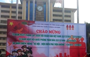 Trường ĐH thừa nhận vụ in pano có hình cờ Trung Quốc là sai phạm rất nghiêm trọng