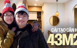 Chi 120 triệu cải tạo căn hộ 43m2 thành 2 phòng ngủ