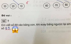 Bài Toán: "XOAY NGƯỢC số 69 được số nào?", học trò trả lời 69 bị gạch sai, cô giáo đưa ra đáp án khó đỡ!