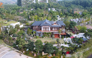 Khám phá biệt thự bạc tỷ 3.000m2 của sếp FPT: Vườn cổ thụ trăm tuổi chưa choáng bằng BST đá ngọc rải từ vườn vào nhà