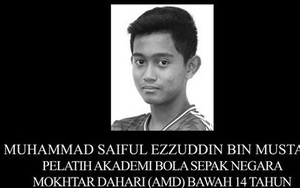 Cầu thủ nhí Malaysia tử vong ở tuổi 13 vì đuối nước