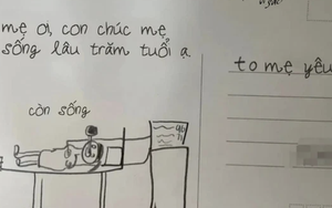 Cậu bé viết thư chúc mẹ sống lâu 100 tuổi, nhưng ngó ảnh minh họa quá kinh dị: Con không cần mẹ nữa à?