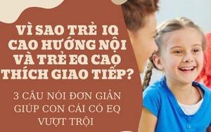 Quan sát tính cách nhận biết chỉ số IQ, EQ của con: Cha mẹ thường xuyên nói với con 3 câu này, giúp trẻ có EQ vượt trội