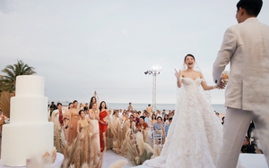 Những hình ảnh đẹp nhất ở hôn lễ có 102 của Minh Hằng và chồng doanh nhân