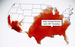 Sóng nhiệt bao trùm khắp nước Mỹ với nền nhiệt cao kỷ lục