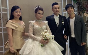 Viên Minh nền nã, vợ Bùi Tiến Dũng xinh như công chúa trong lễ cưới của cựu tuyển thủ Võ Huy Toàn
