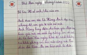 Học sinh tiểu học viết văn tả anh trai phong độ ngời ngời rồi bất ngờ 'bẻ lái' khiến anh ngượng chín mặt