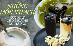 Đủ các món thạch đa dạng bán khắp các con phố Hà Nội, cứ hè đến là trở thành món ăn không thể thiếu