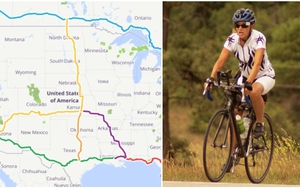 Đạp xe đạp trên biển, vượt qua chặng đường 3.352 km để lập kỷ lục thế giới