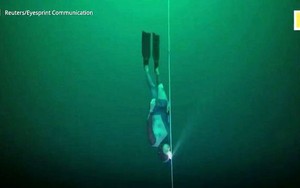 Vận động viên người Pháp lập kỷ lục thế giới về lặn sâu 120 mét