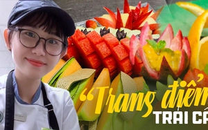 Chuyên gia "trang điểm" trái cây: Cắt tỉa 100kg hoa quả/ ngày