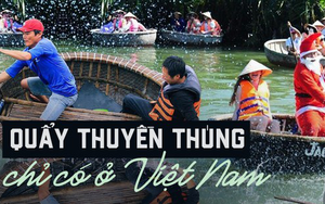 Chao đảo trên thuyền thúng - một "đặc sản" du lịch Việt Nam khiến du khách phấn khích