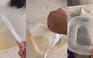 Đừng dùng nước rửa chén để làm sạch hộp nhựa bám mỡ, thêm 1 nhúm muối là sạch bong