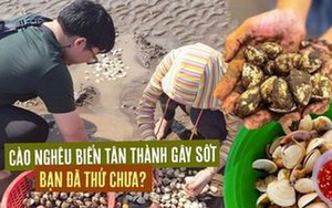 Trải nghiệm cào nghêu ở biển Tân Thành đang “gây sốt”