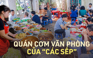 Quán cơm vỉa hè được xem là tụ điểm giờ nghỉ trưa của các sếp và dân văn phòng thu nhập khá trở lên