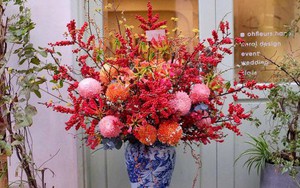 Bình hoa chơi Tết của hội nhiều tiền: Đào đỏ Hà Lan giá gần 36 triệu, đào đông cỡ 15 triệu "đắt hàng như tôm tươi"